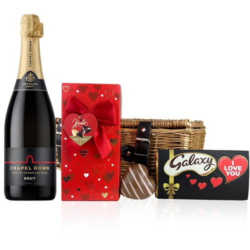 Chapel Down Brut NV And Chocolate Love You Hamper